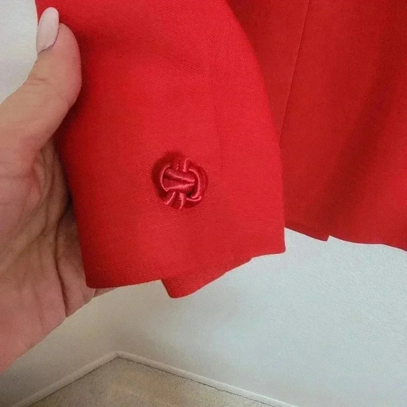 Carlisle Red Suit Jacket with Decorative Buttons - Picture 6 of 6